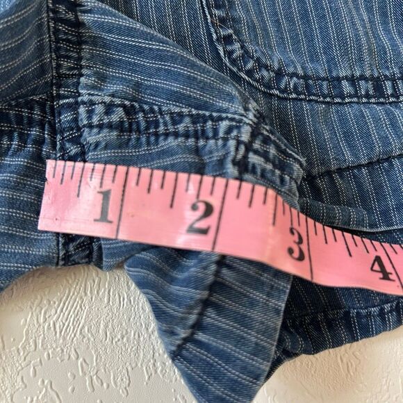 J.Crew Denim Striped Shorts XXS Blue Casual Drawstring - Picture 6 of 6